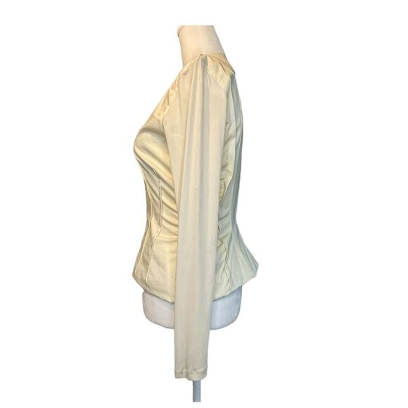 Donna Karan Blazer Jacket Fall 2002 Ready to Wear Runway Show Cream Stretch Knit - Picture 2 of 16